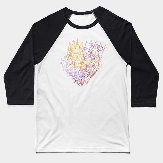 Purple Woodland Majesty Abstract Art Baseball T-Shirt by donovanh